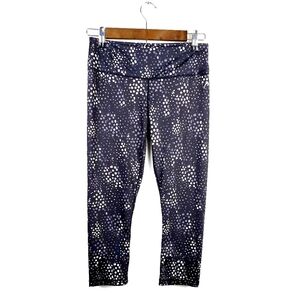 Womens Athletic Capri‎ Leggings Sz Small Black Gray Activewear Workout Head Yoga